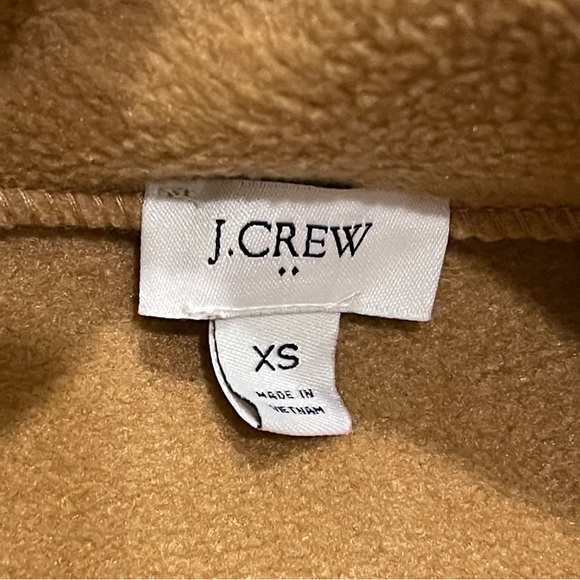 J.Crew Factory Half Snap Quilted Sherpa Size XSmall in Tan and Black - Picture 3 of 4